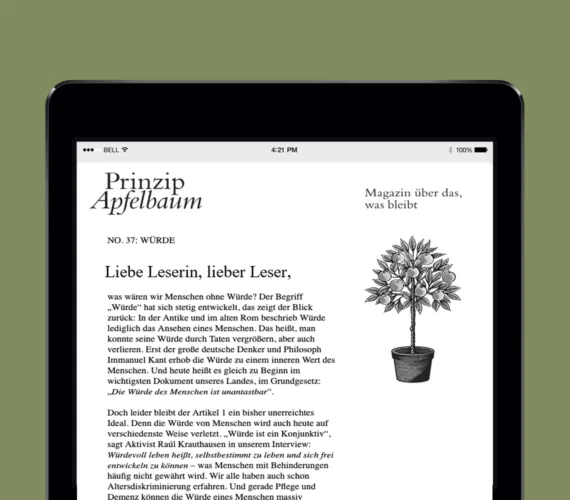 Im kostenlosen Online-Magazin unserer Initiative „Mein Erbe tut Gutes“ dreht sich alles um die Frage „Was bleibt?“.